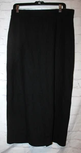 Old Navy Women's Black Ribbed Knit Elastic Waistband Pencil Midi Skirt Size L - Picture 1 of 3