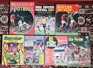 Job Lot 7x Vintage Football Annuals 1960s 1970s & 1980s books -B27 - Picture 1 of 24