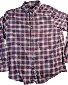 Vineyard Vines Shirt Mens XL Red Blue Plaid Classic Fit Murray Button Up Flannel - Picture 1 of 11