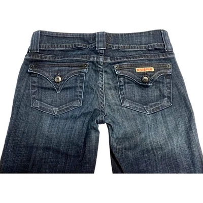 Pantalones de mezclilla Hudson azul oscuro firma pierna recta tobillo talla 27 Foto 1 de 4