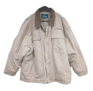 Chaqueta de Lona Tri-Mountain Marrón Forro Acolchado Parche Personalizado Para Hombre 3XL Pesada - Imagen 1 de 8