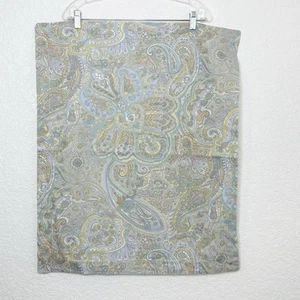 2 fundas de almohada Lauren Ralph Lauren LRL estándar cachemira algodón azul marrón - Imagen 1 de 7