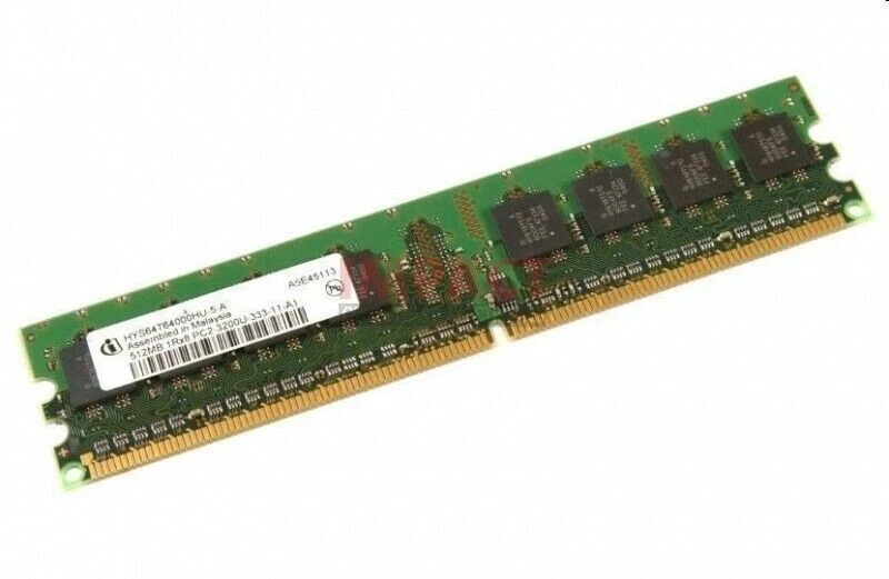Infineon 512MBx2 PC2-3200U 400MHZ 8-chip CL3 1.80V UBF HYS64T64000HU-5-F Desktop - Image 1 of 1