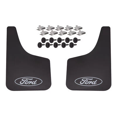 2005-2022 Ford F-150 Flat Mud Flaps Black Splash Guards OEM NEW FL3Z-16A550-C - Image 1 of 4