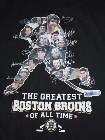 Greatest All-Time BOSTON BRUINS (2X) T-Shirt NEELY ORR BERGERON BOURQUE ESPOSITO Cover