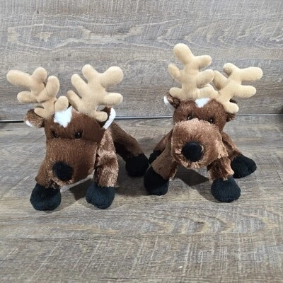 Lot Of 2 Ganz Webkinz Reindeer Plush Stuffed Animal Toy NO CODE 8” - Image 1 of 4