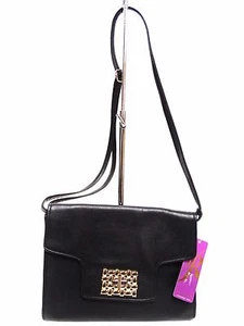 NWT Rampage Flap With Turn Lock Black Crossbody Gold Ornaments - Picture 1 of 1