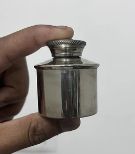 Old Brass, Antique Look Nickel Plated Round Shape Handcrafted Big Oil Cane Pot - Picture 1 of 10