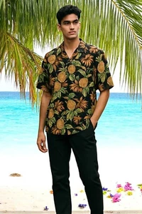 Vintage Reyn Spooner XL Joe Kealuhas Hawaiian Coconut Trees, Surfers, Hibiscus - Picture 1 of 8