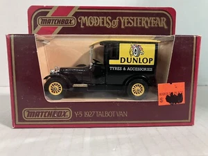 Matchbox Y5 1927 Talbot Van Dunlop Tyres Mint in Box - Picture 1 of 7