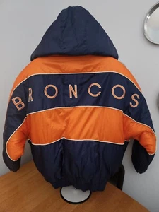 Pro Player NFL Denver Broncos Puff Jacket Coat Reversible Removable Hood Men 2XL - Picture 1 of 24