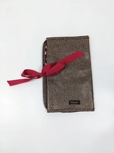Bolsa de almacenamiento de cepillo de maquillaje de viaje triple con puntos de alfiler marrón Thirty One - Imagen 1 de 4