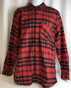 Camicia di flanella Timberland Pro peso medio Med vestibilità originale classico rosso a quadri NUOVA - Foto 1 di 15