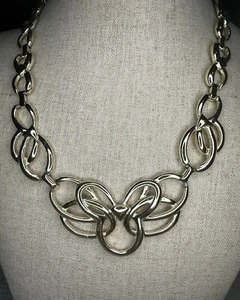 Vintage 1980s-90s High Polished GOLD Link Necklace - Picture 1 of 6