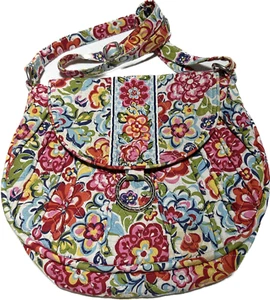 Vera Bradley große Umhängetasche Tragetasche verstellbarer Schultergurt Magnet näher - Bild 1 von 8
