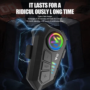 Alta Fidelidad Bluetooth 5.3 Motocicleta Moto Casco Auriculares Inalámbricos Llamada Auriculares - Imagen 1 de 11