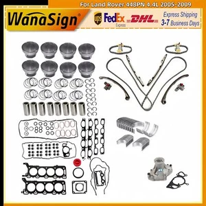 Head Gasket Set Timing Chain Piston Bearings For Land Rover 448PN 4.4L 2005-2009 - Picture 1 of 14