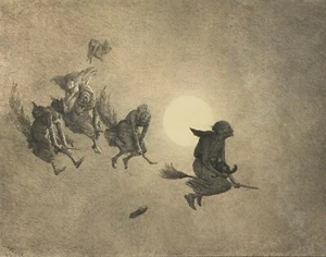 Impresión o lienzo - El paseo de las brujas por William Holbrook Beard (1870) - Imagen 1 de 1
