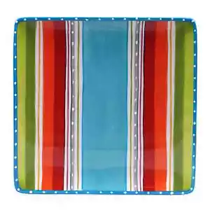 Certified International Mariachi Square Platter 12.5-inch Red - Picture 1 of 2