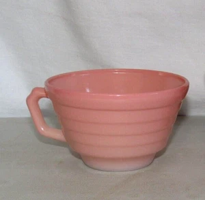 Vintage Hazel Atlas Moderntone Platonite Pink Milk Glass Coffee Tea Cup - Picture 1 of 3