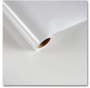 White Glitter Wallpaper Stick and Peel 24"X354" Large Size Glossy White Contact - Picture 1 of 9