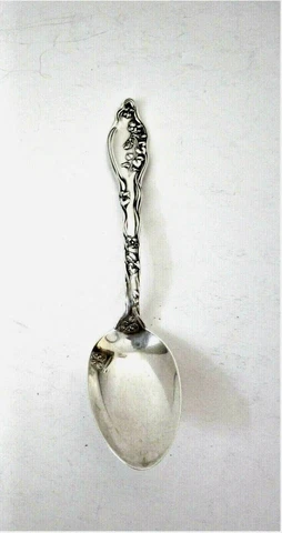 Antique International Sterling Silver Mille Fleur - 5 o'clock Spoon - 5 1/2" Cover