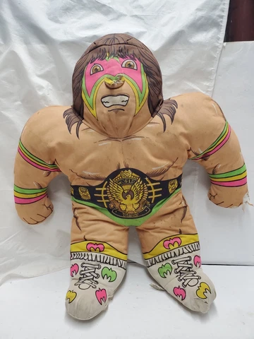 *as is*Vintage Ultimate Warrior WWF Wrestling Buddies 1990 Tonka plush pillow Cover