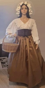 Medieval Peasant Style Skirt, Blouse, Girdle & Cap in size 12 - Picture 1 of 3