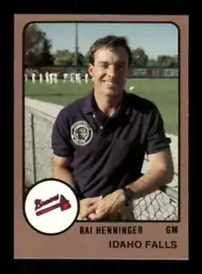 1988 ProCards Idaho Falls Braves 1852 Rai Henninger GM BXCP24 - Picture 1 of 2