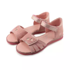 RenBut Girls Open Toe Leather Sandals with Arch, Ankle and Orthopedic Support - Picture 1 of 4