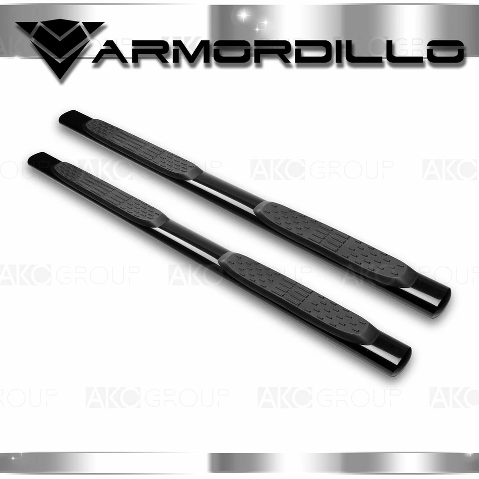 Fits 17-18 Ford F-450 Super Duty Crew Cab Pickup 5" Oval Step Bar Black - Image 1 of 1