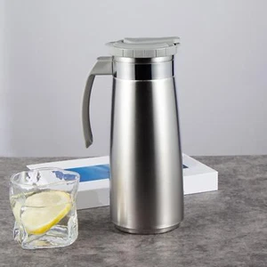 Stainless Steel Water Jug Teapot Leakproof Cold Water Tea Kettle Cold Coffee - Picture 1 of 21