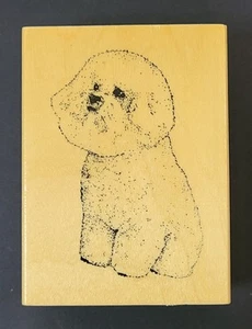 Stempelgalerie Holz montiert Gummistempel Bichon Frise 24026 3" x 2,25" - Bild 1 von 6