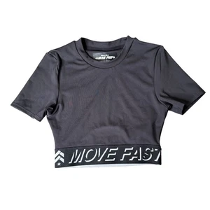 Pam & Gela Gr. S Move Fast Schwarz Kurzarm Crop Top K1 - Bild 1 von 8