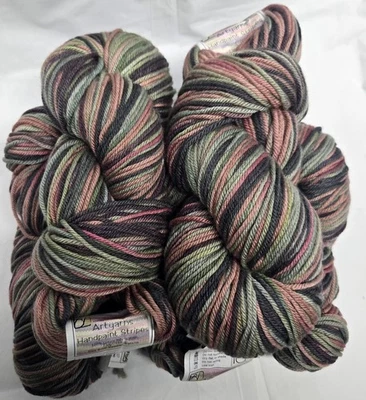 Luxury ArtYarn Handpainted Stripes Yarn Bundle - 100% Merino Wool - 5 Skeins  - Image 1 of 4