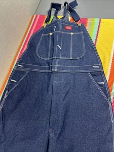 Dickies Blue Denim Carpenter Work Suspender Latzhose Herren Gr. US 38x32 NEU - Bild 1 von 9