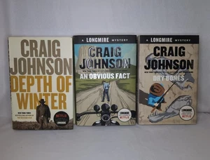 Posten 3 Longmire Craig Johnson Bücher HC DJ Tiefe des Winters trockene Knochen offensichtliche Tatsache - Bild 1 von 11