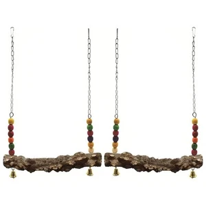 2 Pack Wood Swing Stand for Chick, Chicken Coop Accessories for Bird,Parrot M8K9 - Picture 1 of 7