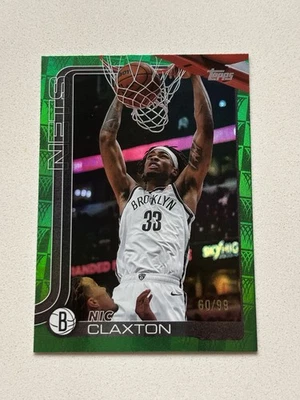 2025-26 Topps Basketball Season Tip Off Green Foilboard /99 - Nic Claxton (#10) - Image 1 of 2