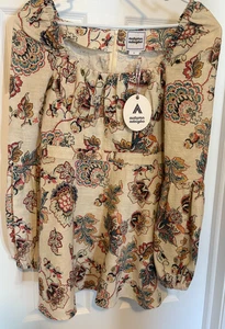Autumn Adeigbo Catira Multi Paisley Floral Puff Sleeve Mini Dress Size 6 NWT - Picture 1 of 8