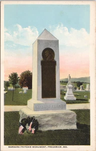 POSTKARTE - BARBARA FRITCHIE MONUMENT, FREDRICK, MD. - Bild 1 von 2