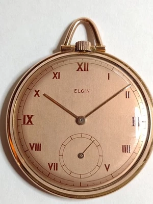 Running/Serviced 1942 Elgin 10s 15 Jewel in 10K Rose Gold Filled case. - Image 1 of 4