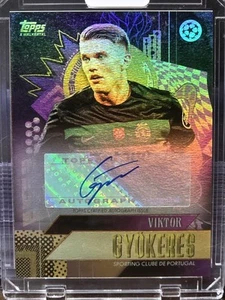 2024/25 Topps UCC Gold Viktor Gyökeres Auto Sporting Lisbon Portugal, Gyokeres - Picture 1 of 4