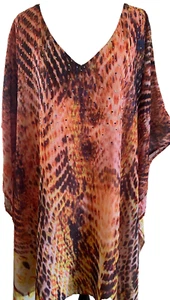 Autograph Size 26 Plus Kaftan Womens Mini Dress Top Wedding - Picture 1 of 7