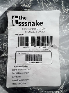 Cable de alimentación THOMANN The SSSnake US C13 1,5 m #396201 - Imagen 1 de 3