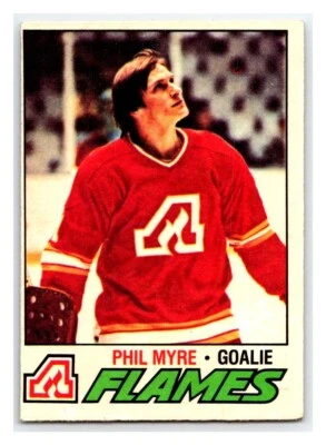 1977-78 O-PEE-CHEE PHIL MYRE NHL HOCKEY CARD #193 ATLANTA FLAMES STAR GOALIE BV - Image 1 of 2