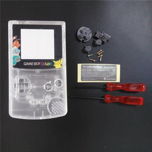 GBC Nintendo Game Boy Color Replacement Housing Shell Screen Clear Pikachu USA! - Picture 1 of 1