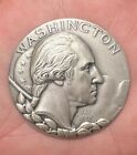 Rare médaille d'argent vintage George Washington Hall of Fame Medallic Art Co.999