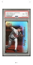 1996 GREG MADDUX SELECT CERTIFIED MIRROR RED #32 BRAVES HOF PSA 8 Low POP