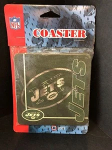 NFL NEW YORK JETS SET SIX DRINK SQUARE GREEN COASTERS DRINK NEW - Picture 1 of 3